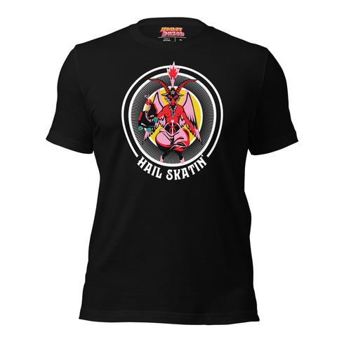Baphomet Hail Skatin' Roller Skate Unisex Tee