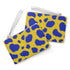 Blue and Yellow Animal Print Wristlet Handbag
