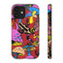 Magic Mushrooms and Frogs Phone Case in Red