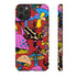 Magic Mushrooms and Frogs Phone Case in Red