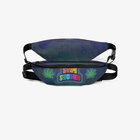 Denim Print Stay Stoned Fanny Pack