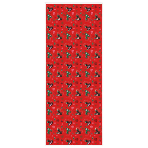 Red Roller Skate Christmas Wrapping Paper