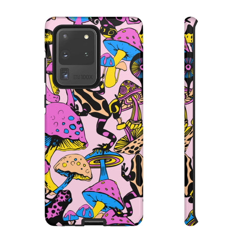Magic Mushrooms and Frogs Phone Case in Pastel