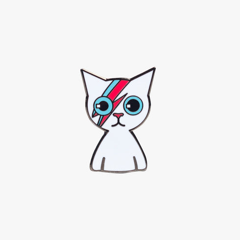 Bowie Kitten Pin