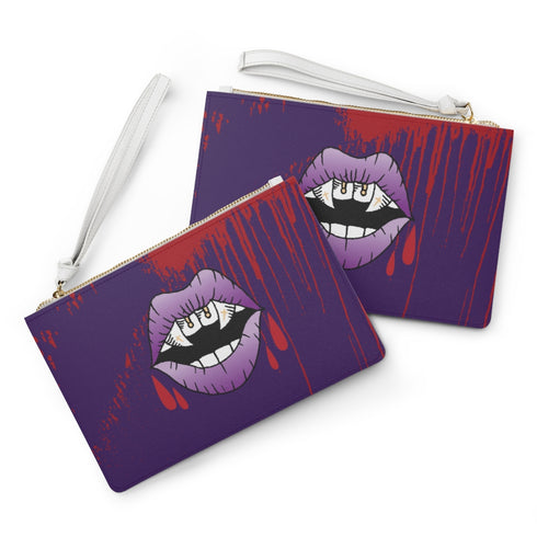 Vampire Vegan Leather Fashion Clutch Bag