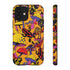 Magic Mushrooms and Frogs Phone Case in Orange