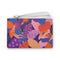 Abstract Floral Vegan Leather Wristlet
