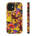 Magic Mushrooms and Frogs Phone Case in Orange