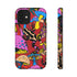 Magic Mushrooms and Frogs Phone Case in Red