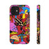 Magic Mushrooms and Frogs Phone Case in Red