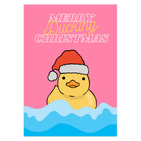 Merry Ducking Christmas Card