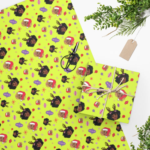 Black Girl Magic Christmas Wrapping Paper