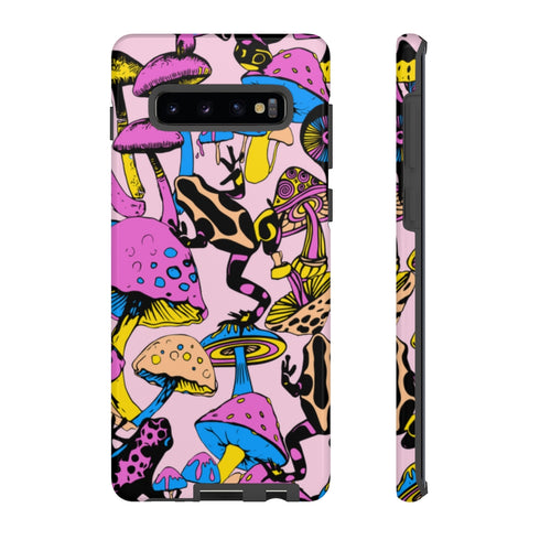 Magic Mushrooms and Frogs Phone Case in Pastel