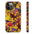 Magic Mushrooms and Frogs Phone Case in Orange