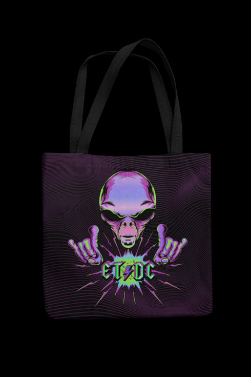 Alien ET/DC Rock'n'Roll Canvas Alien Tote Bag