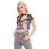 Patchwork Multipoint Mesh Crop Top