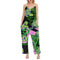 Tiger Print Botanical Oversized Jumpsuit
