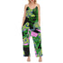 Tiger Print Botanical Oversized Jumpsuit