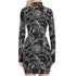 Vipers'N'Roses High Neck Cutout Snake Mini Dress