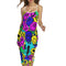Neon Melted Smiley Bodycon Slip Dress