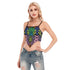 Snakeskin Scarf Crop Top in Technicolor