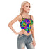 Neon Melted Smiley Scarf Crop Top