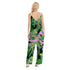 Tiger Print Botanical Oversized Jumpsuit