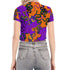 Sneaky Snakes Crop Top in Purple/Orange