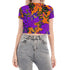 Sneaky Snakes Crop Top in Purple/Orange