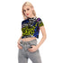 Color Block Leopard Print Mesh Crop Top