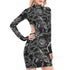 Vipers'N'Roses High Neck Cutout Snake Mini Dress