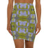 Mirrored Moss Print Mini Skirt