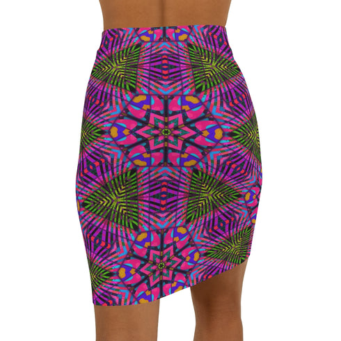 Kaleidoscope Print Mini Skirt
