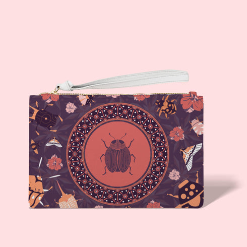 Orange Beetle Bug Wristlet