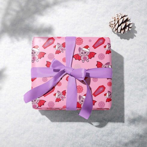 Christmas Bat Wrapping Paper
