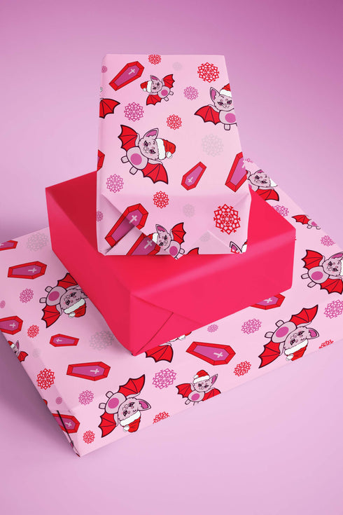 Christmas Bat Wrapping Paper