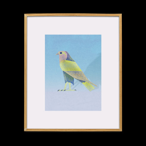 Giclee Bird Art Print - Blue