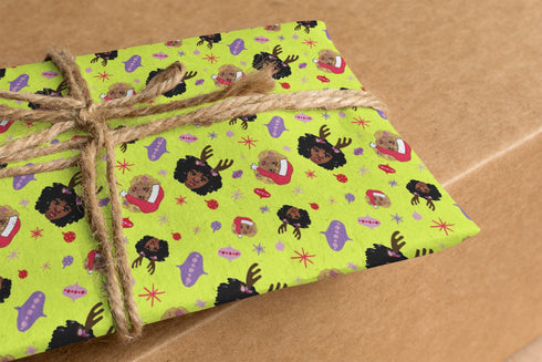 Black Girl Magic Christmas Wrapping Paper