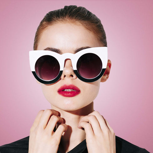 Monochromatic Cat Eye Colorblock Sunglasses