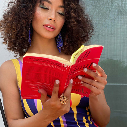 Long Bead Fringe Earrings in Blue Hot Leopard