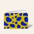 Blue and Yellow Animal Print Wristlet Handbag