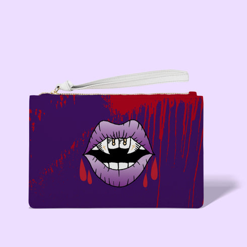Vampire Vegan Leather Fashion Clutch Bag