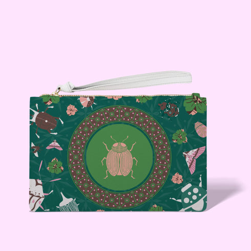 Green Beetle Insect Wristlet