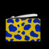 Blue and Yellow Animal Print Wristlet Handbag