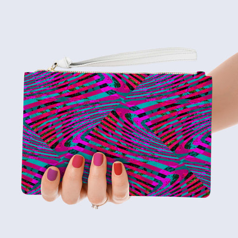 Electric Zebra Wristlet