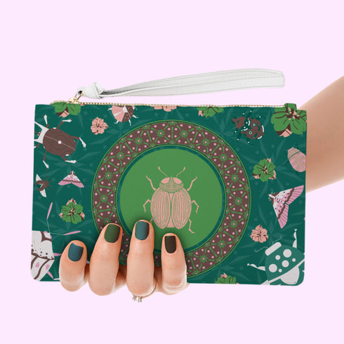Green Beetle Insect Wristlet