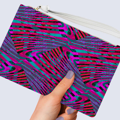 Electric Zebra Wristlet
