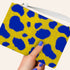 Blue and Yellow Animal Print Wristlet Handbag