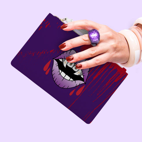 Vampire Vegan Leather Fashion Clutch Bag