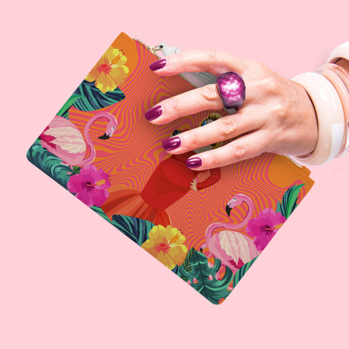 Pink Flamingo Divine Drag Queen Wristlet